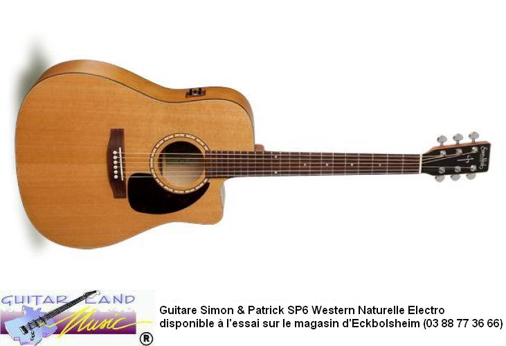 Guitare Simon & Patrick SP6 Western Naturelle Electro